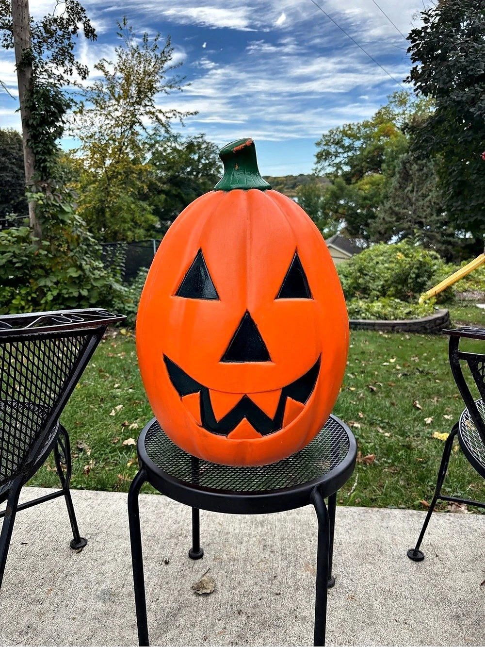 Vintage Empire Plastics 22-Inch Lighted Jack-O-Lantern Blow Mold Pumpkin Decor